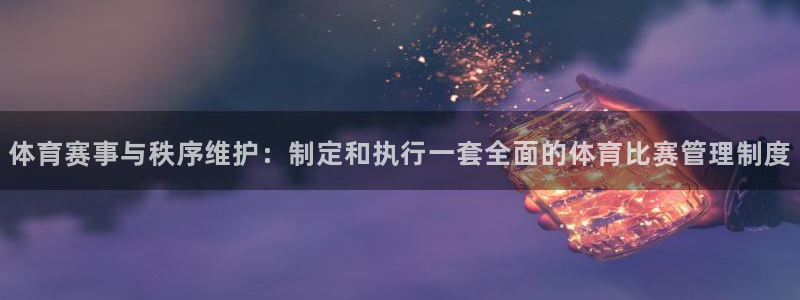 体育赛事与秩序维护：制定和执行一套全面的体育比赛管理制度